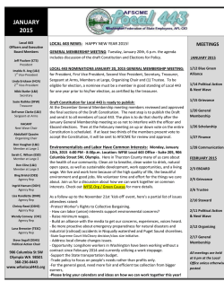 January Newsletter - WFSE/AFSCME Local 443