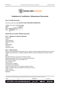 DFR-RECREF031 Guidelines for Certification