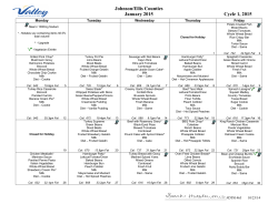 January Menu - Meals-on-Wheels of Johnson and Ellis Counties