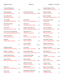 Spring Fest 2015 March 6-7 Updated: 12/17/2014