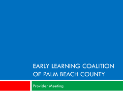 EARLY LEARNING COALITION OF PALM BEACH