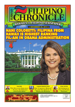 DECEMBER 20, 2014 - Hawaii Filipino Chronicle