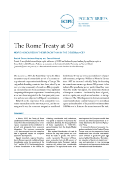 The Rome Treaty at 50