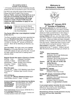 Halstead Weekly Notice Sheet