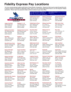 Fidelity Express Pay Locations