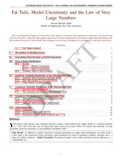 How Large the N? - Nassim Nicholas Taleb