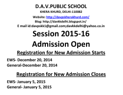 Admission Criteria - DAV Public School