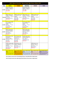 GRCC Master Schedule - Byron Center High School