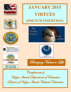 JANUARY 2015 VIRTUES Bringing Virtues to Life