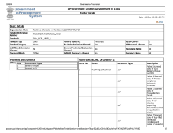 DETAILS OF TENDER UPLOADED ON e-procure.gov.in