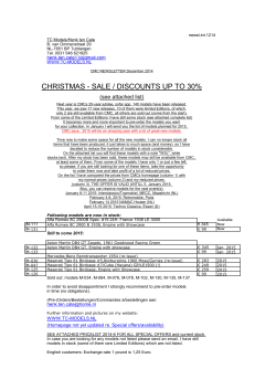 CHRISTMAS - SALE / DISCOUNTS UP TO 30%