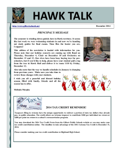 December Hawk Talk Newsletter