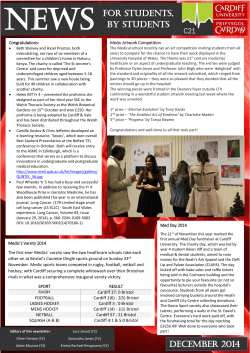 C21 Newsletter Dec 2014 - Students - School of Medicine