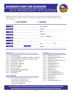 Application - Sacramento County Bar Association