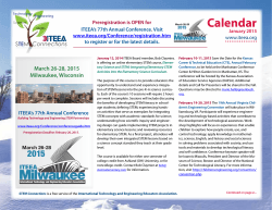 Calendar - International Technology and Engineering Educators
