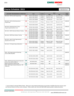 Instructor-Led Schedule