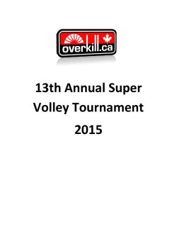 13th Annual Super Volley Tournament 2015