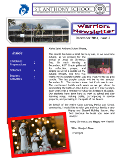 Newsletter - St. Anthony School in Kailua