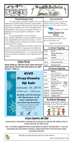 Weekly Bulletin PDF - Kootenai Valley Christian School