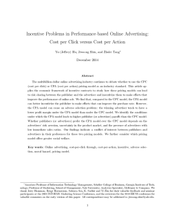 Incentive Problems in Performance-based Online