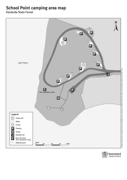 Map of School Point camping area, Danbulla State Forest