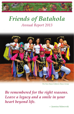 2014 Annual Report - Friends of Batahola