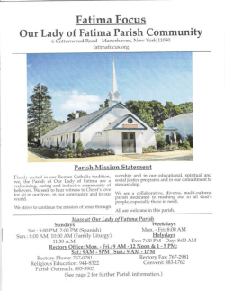 Latest Fatima Focus - Our Lady of Fatima Parish