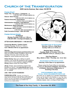 Parish Bulletin 12/28/14