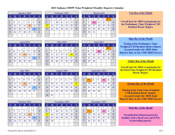 2015 IN Time-Weighted Monthly Report Calendar