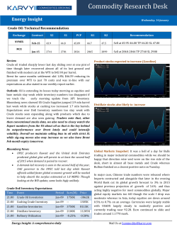 Energy Insight Report - Jan 14, 2015