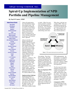 Spiral-Up Implementation of NPD Portfolio and Pipeline Management