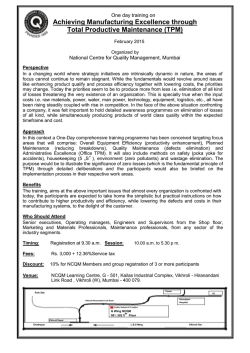 details... - National Centre for Quality Management