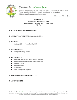 Meeting Materials - City of Fairview Park