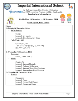 14-18 December - Imperial International school, Jeddah