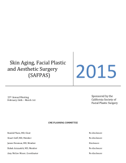 Meeting Agenda - The California Society of Facial Plastic Surgery