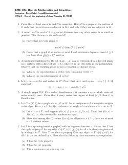 CME 305: Discrete Mathematics and Algorithms 1. Prove that at