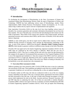 Effects of Bt-transgenic Crops on Non-target Organisms