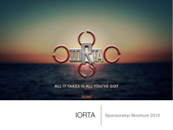 Download IORTA Sponsorship Brochure 2015 [PDF