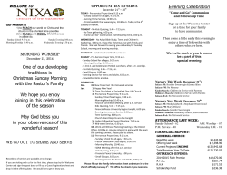 Download Latest Bulletin - Nixa Church of the Nazarene
