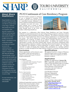 PGY2 Continuum of Care Residency Program