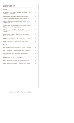 Drink Menu