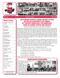 January 2015 Newsletter - Chittenango Central Schools