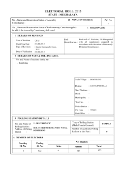 Demthring "B" - Chief Electoral Officer of Meghalaya