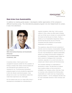 Meet Arlan from Sustainability