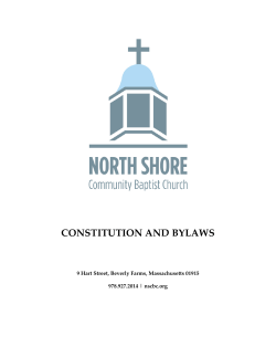 Constitution - North Shore Community Baptist Church