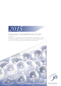 Download the 2015 Profmed Information Guide