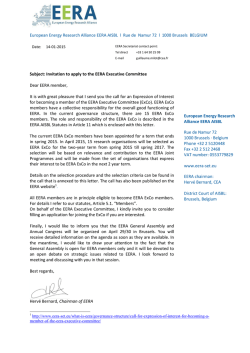EERA_ExCo 2015 &ndash; Invitation to file an application