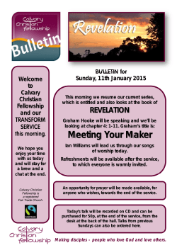 Bulletin 11.01.2015 - Calvary Christian Fellowship