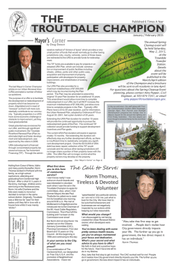 January/February - City of Troutdale