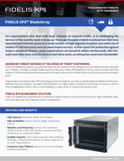 FIDELIS XPS™ BladeArray - Fidelis Cybersecurity Solutions